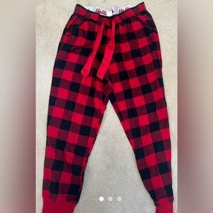 Hollister Red and Black Plaid Sleepwear
